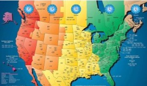 Time Zones & Area Codes